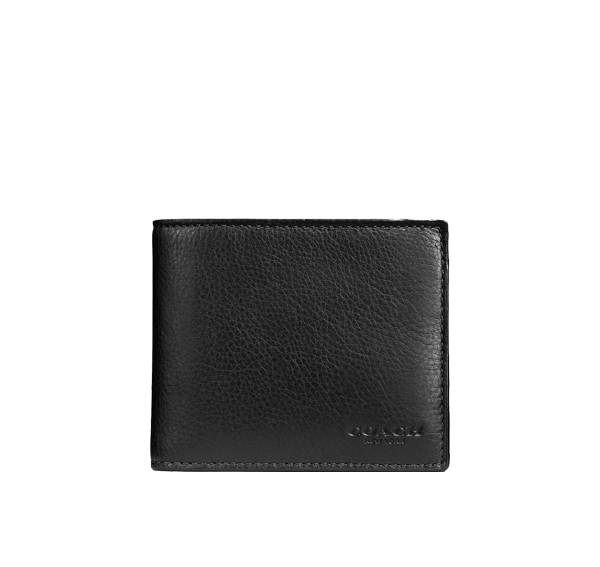 Coach Men's 3 In 1 Wallet Smooth Leather/Black