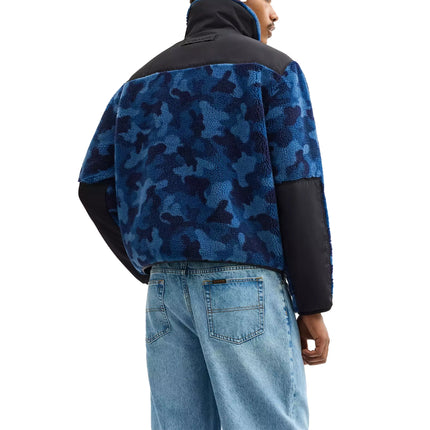 Coach Men's Sherpa Jacket Blue Camo