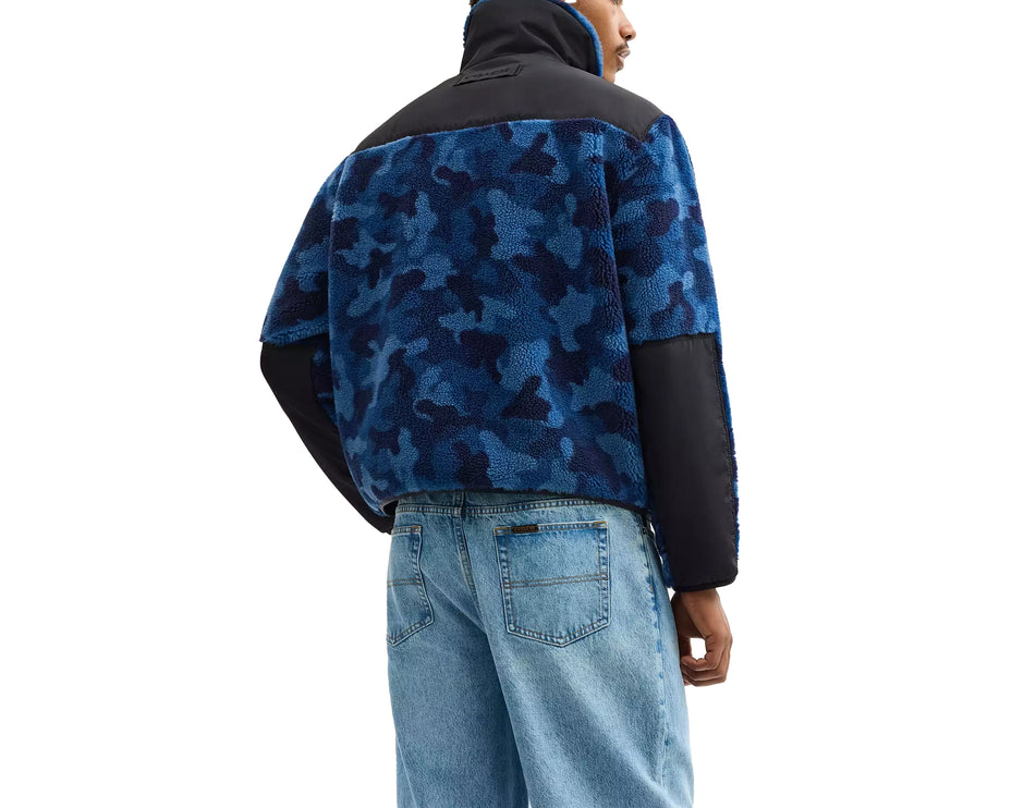 Coach Men's Sherpa Jacket Blue Camo