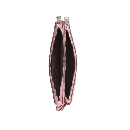 Coach Women's Double Zip Wallet With Star Print Pink/Silver