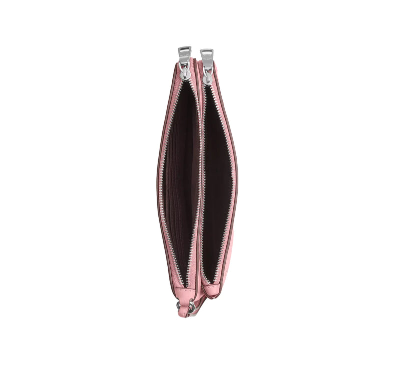 Coach Women's Double Zip Wallet With Star Print Pink/Silver