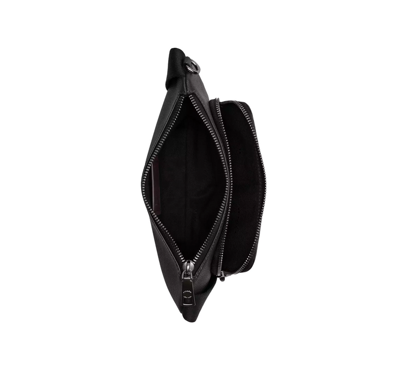 Coach Unisex Belt Bag With Signature Canvas Interior Detail Black