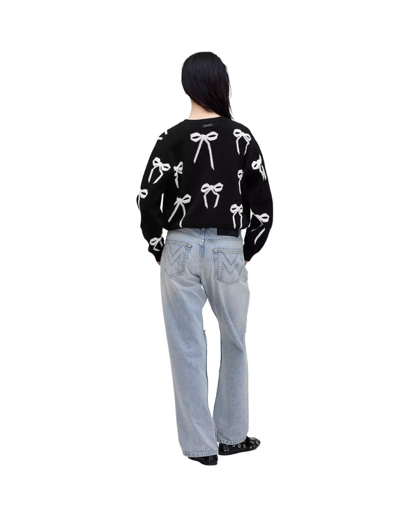 Marc Jacobs Women's Bow Jacquard Sweater Black