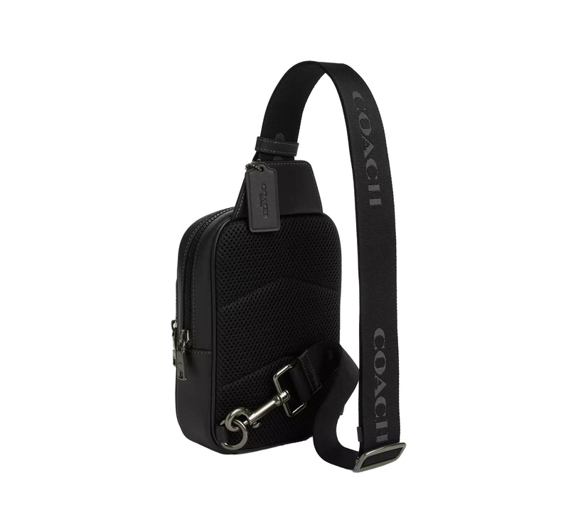 Coach Unisex Racer Sling Pack Gunmetal/Black