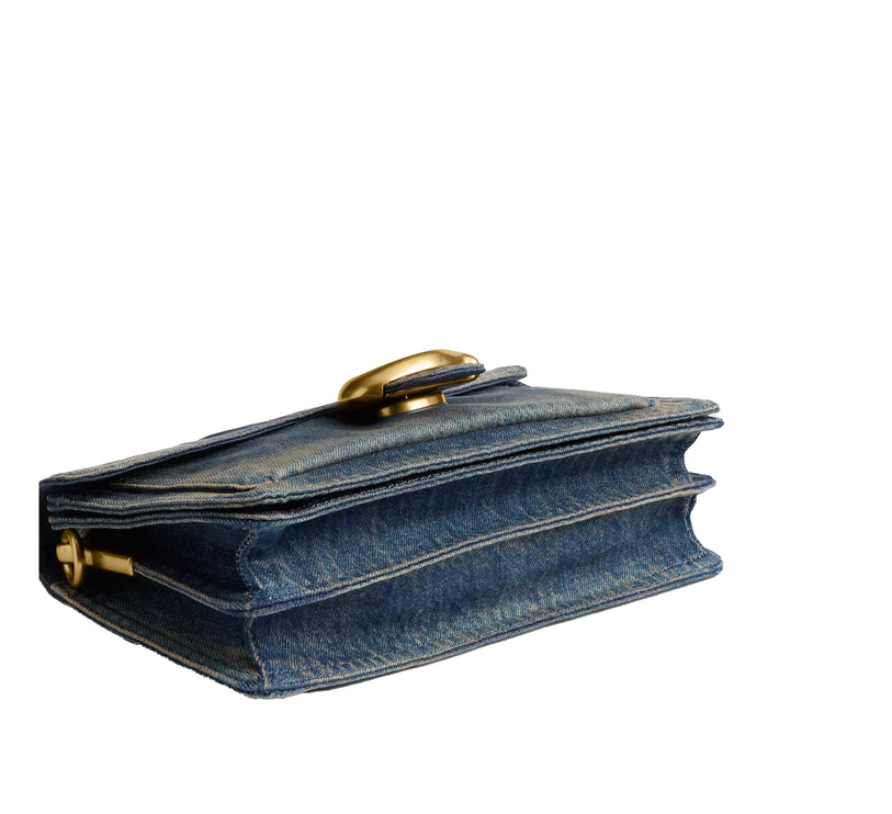 Coach Women's Tabby Shoulder Bag 26 In Regenerative Cotton Denim Brass/Dark Indigo