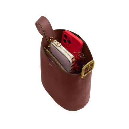 Coach Women's Bleecker Bucket Bag 21 Suede/Brass