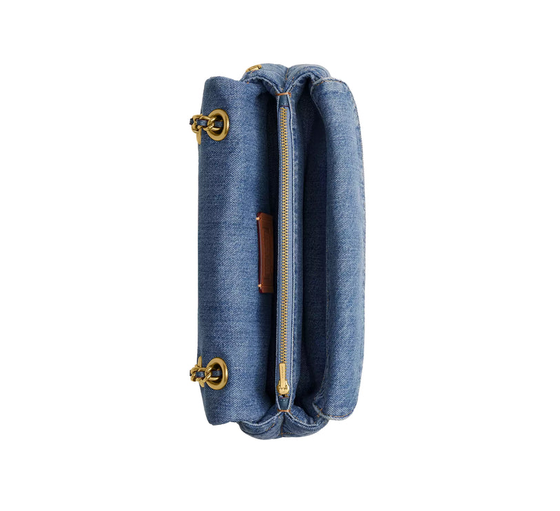 Coach Women's Tabby Shoulder Bag 26 With Quilting Denim/Brass/Indigo