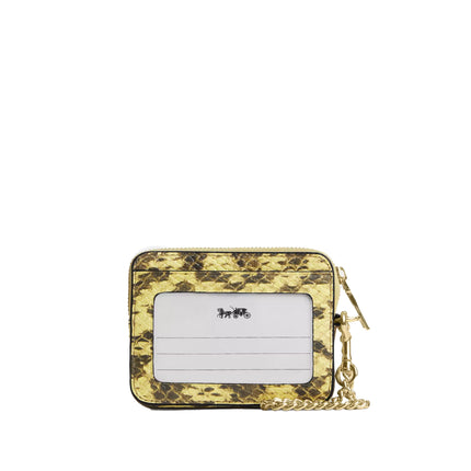 Coach Women's Zip Card Case Gold/Yellow