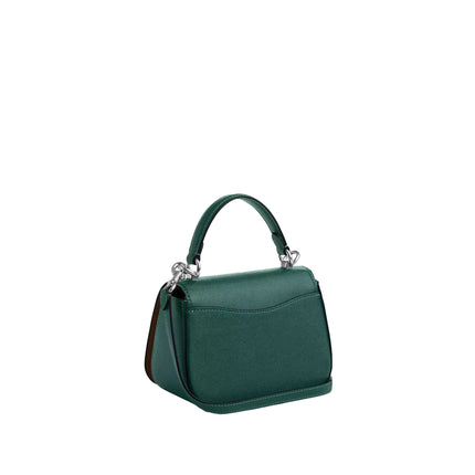 Coach Women's Lysa Top Handle Bag Silver/Emerald Green