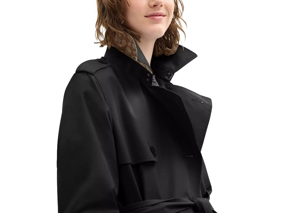 Coach Women's Mid Trench Black