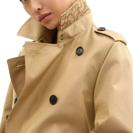 Coach Women's Mid Trench Khaki