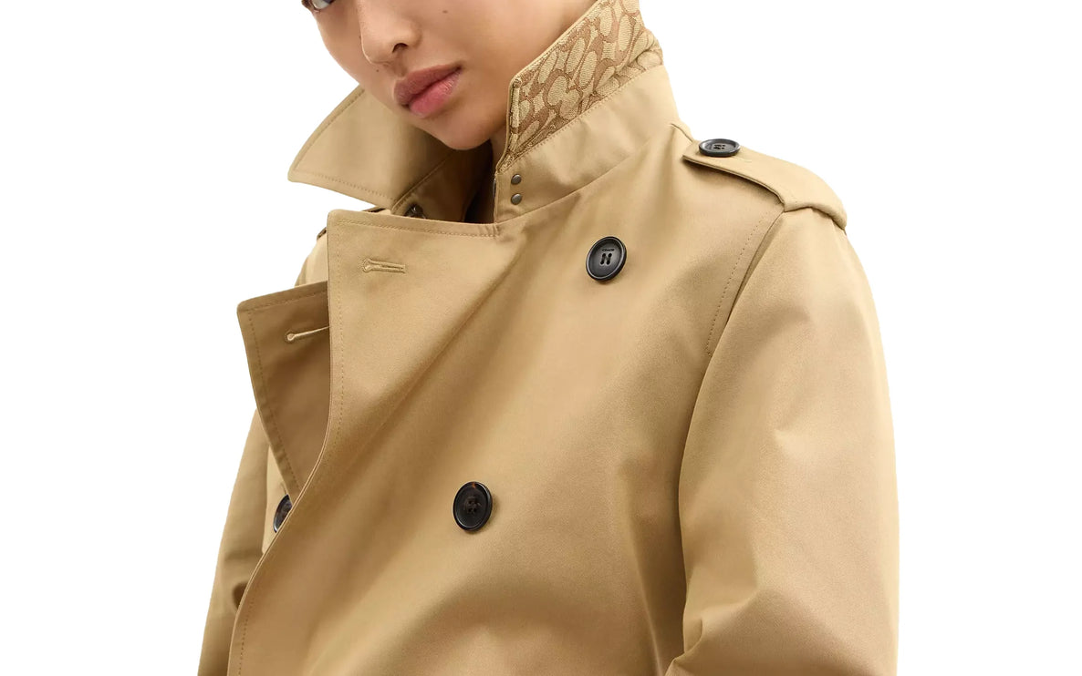 Coach Women's Mid Trench Khaki