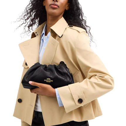 Coach Women's Faye Shoulder Bag With Quilting Gold/Black