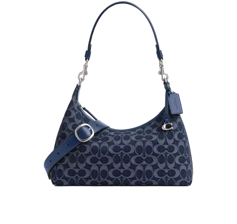 Coach Women's Juliet Shoulder Bag In Signature Denim Silver/Deep Blue Multi