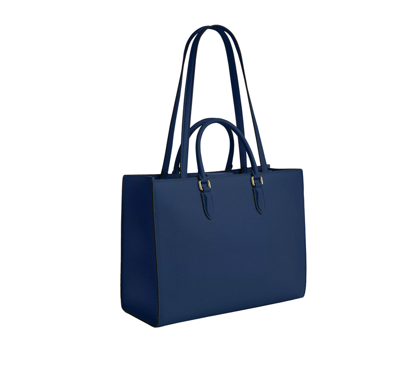 Coach Women's Maggie Tote Bag Gold/Deep Blue