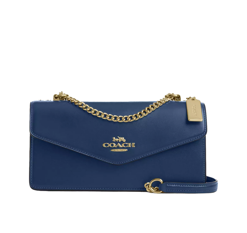 Coach Women's Klare Envelope Crossbody Bag Gold/Deep Blue