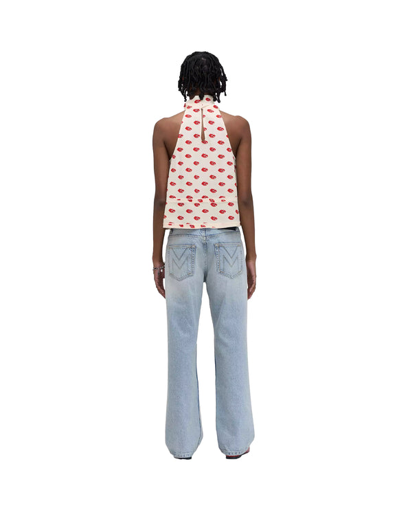 Marc Jacobs Women's Lips Halterneck Tie Top