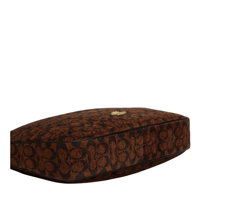 Coach Women's Ella Shoulder Bag In Signature Chenille Gold