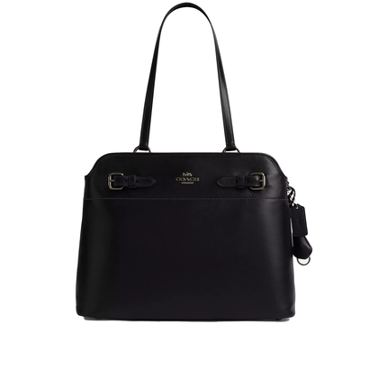 Coach Women's Easton Tote Bag Smooth Leather Gunmetal/Black