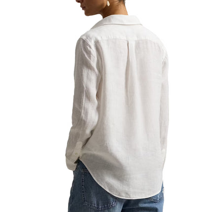 Polo Ralph Lauren Women's Classic Fit Linen Shirt Classic Oxford White