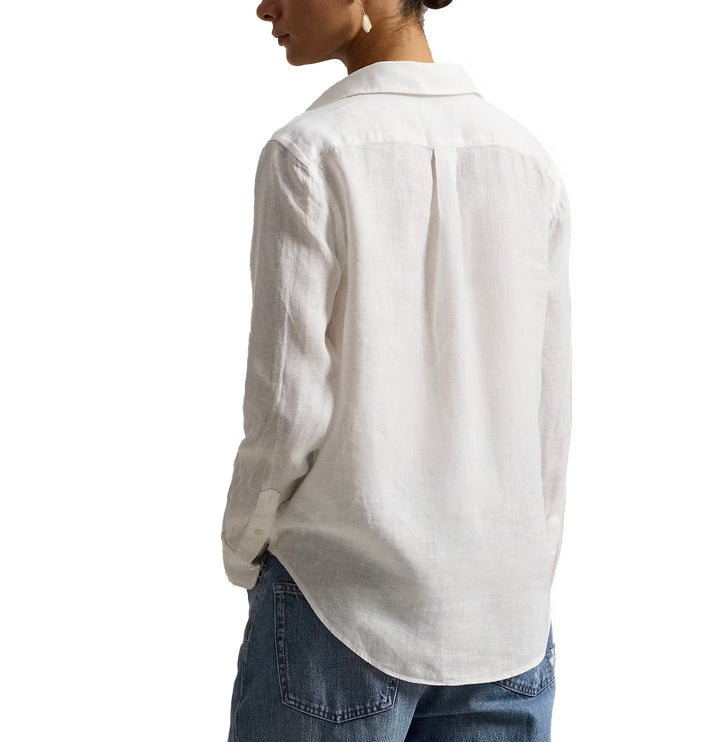Polo Ralph Lauren Women's Classic Fit Linen Shirt Classic Oxford White