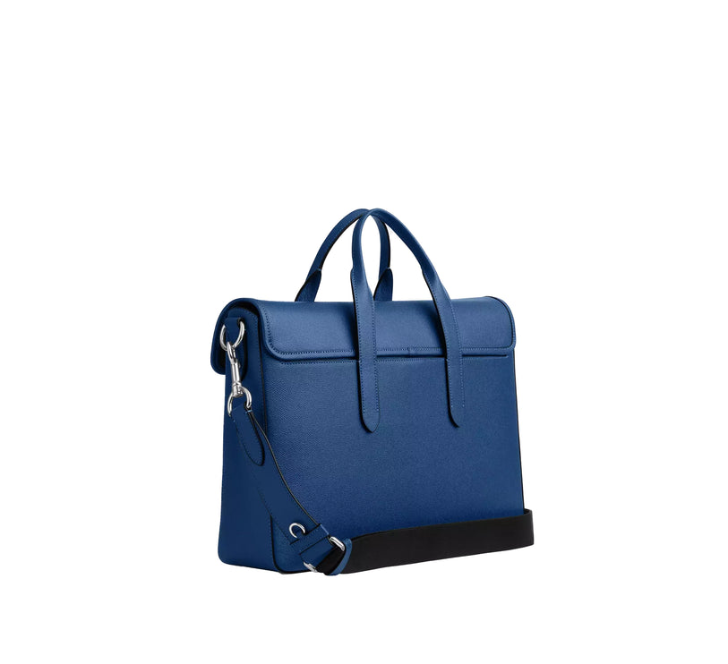 Coach Unisex Sullivan Portfolio Brief Silver/True Blue
