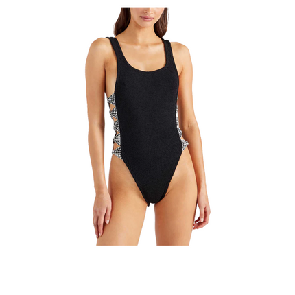 HUNZA G Women's Tiffany Swim Black Gingham