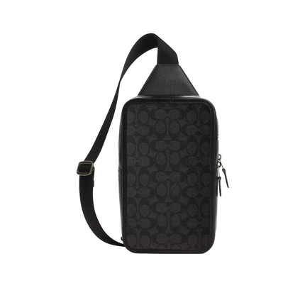 Coach Women's Sullivan Pack In Signature Canvas Gunmetal/Charcoal/Black