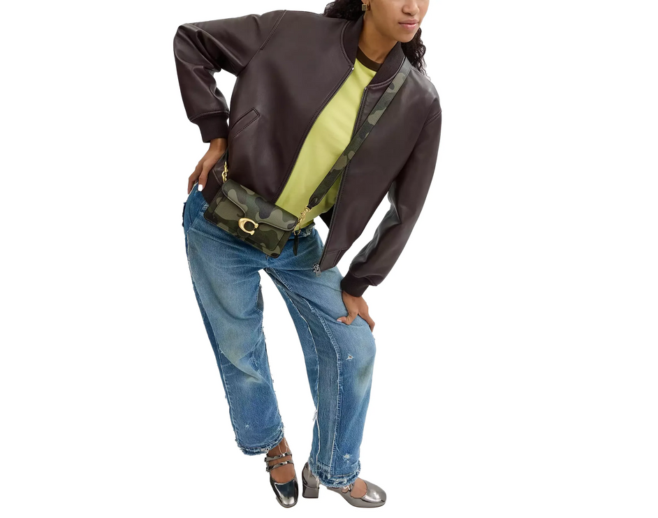 Coach Women's Tabby Shoulder Bag 20 With Camo Print Brass/Green Multi