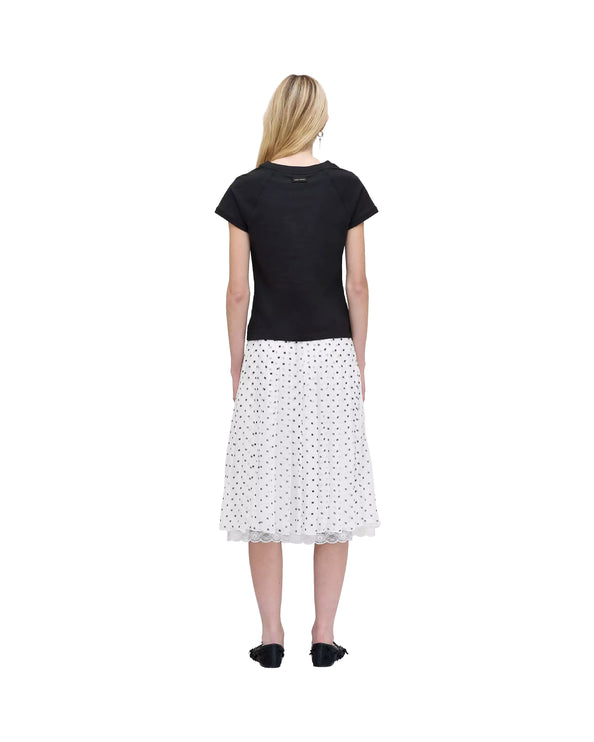 Marc Jacobs Women's Marc Kiss Logo Shrunken Tee Black