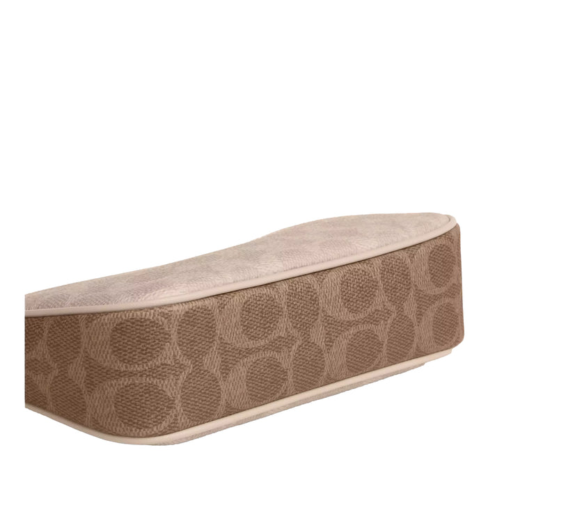 Coach Women's Nolita 19 In Blocked Signature Canvas Gold/Sand/Tan