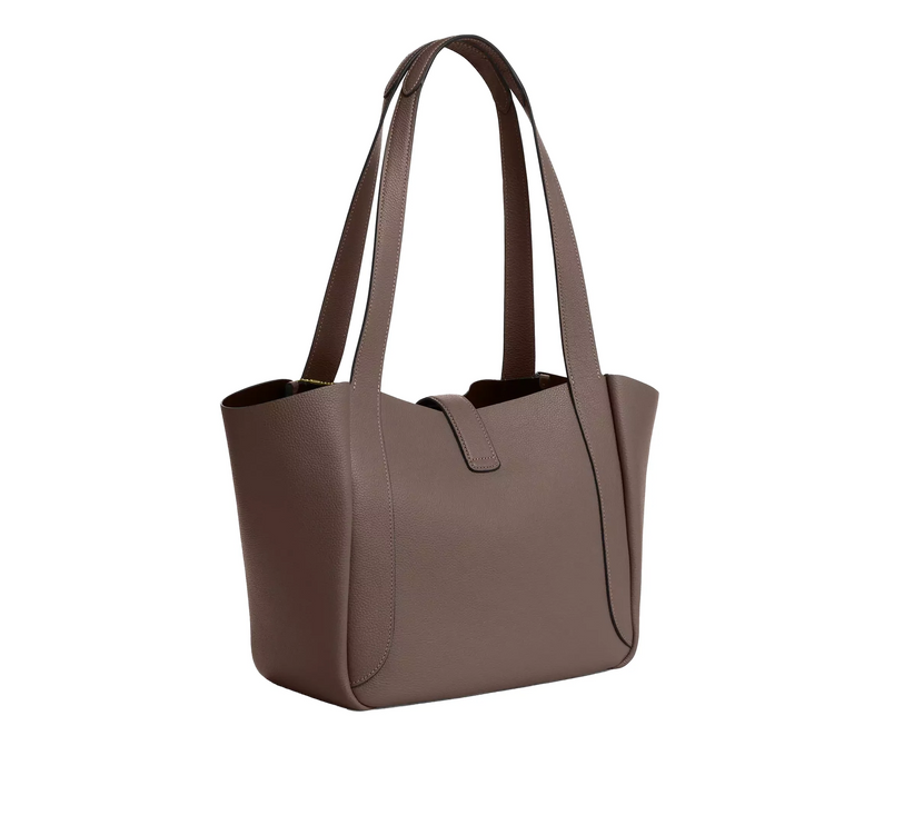 Coach Women's Hadley Turnlock Tote Bag Gold/Dark Stone