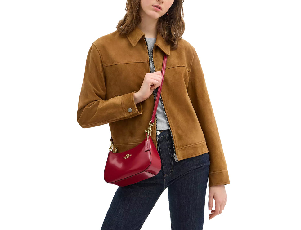 Coach Women's Teri Shoulder Bag Gold/Ruby