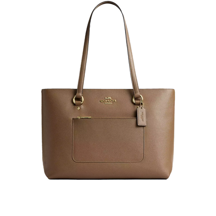 Coach Women's Station Tote Bag Gold/Dark Stone