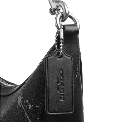 Coach Women's Aria Shoulder Bag With Star Print Silver/Black Multi