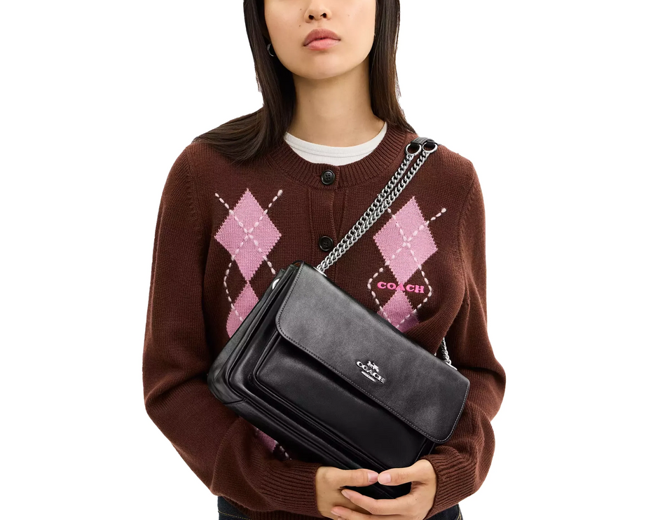 Coach Women's Elodie Crossbody Bag Silver/Black