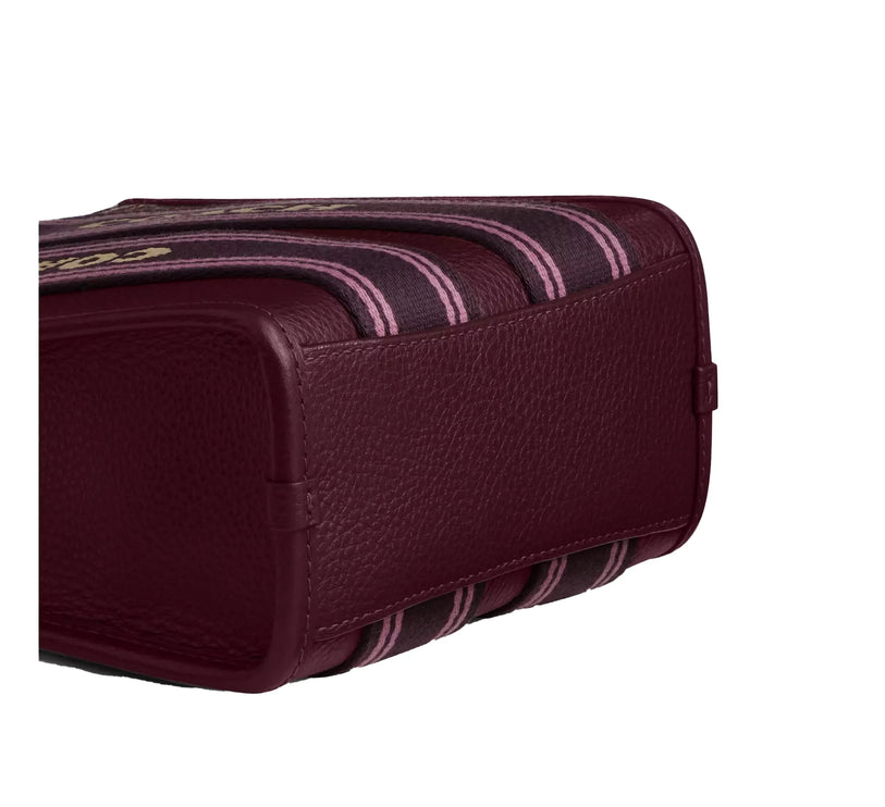 Coach Women's Smith Mini Tote Bag Maroon/Gold