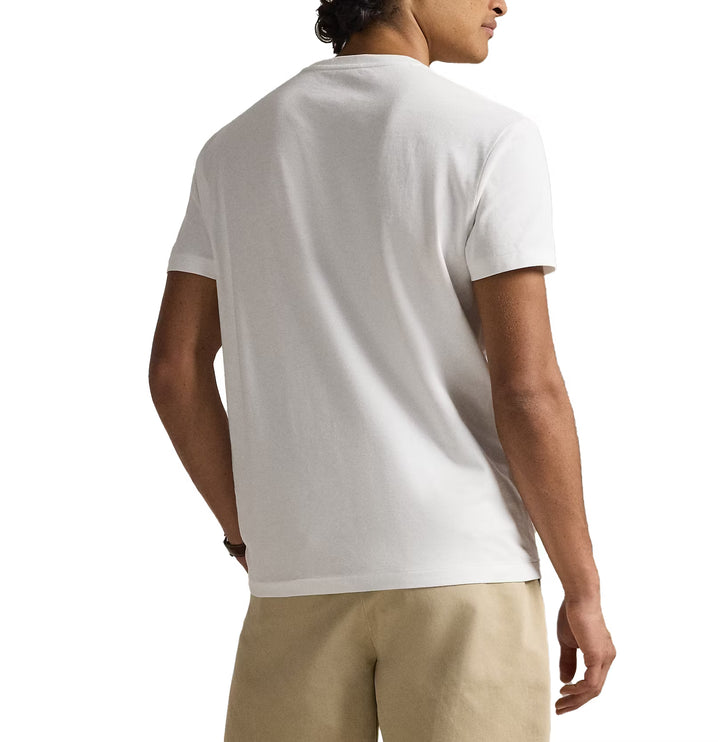 Polo Ralph Lauren Men's Classic Fit Polo Bear Jersey T-Shirt White Society Bear