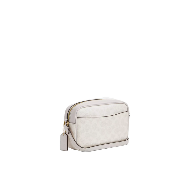 Coach Women's Mini Jamie Camera Bag In Signature Canvas Gold/White/Chalk