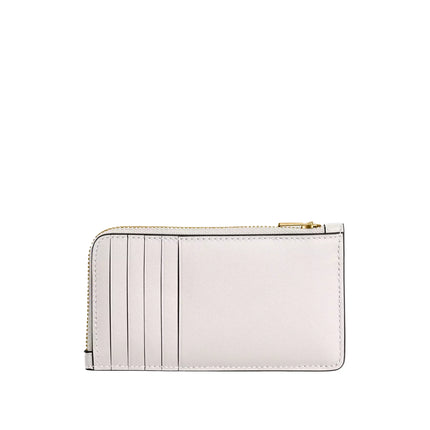 Coach Women's New York Zip Card Case Brass/Chalk