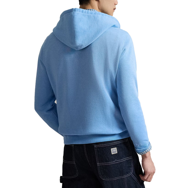 Polo Ralph Lauren Men's Polo Bear Fleece Hoodie Chambray Blue Denim Bear
