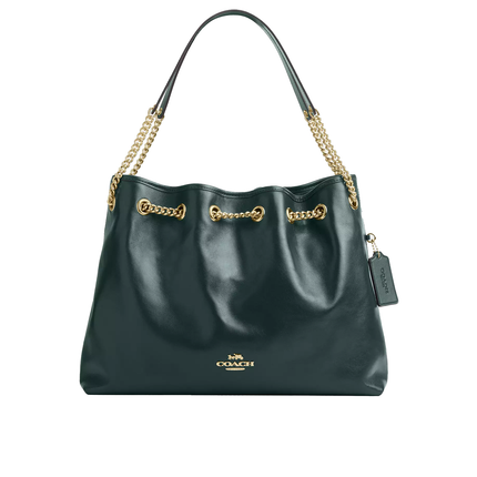 Coach Women's Evelyn Shoulder Bag Gold/Dark Teal