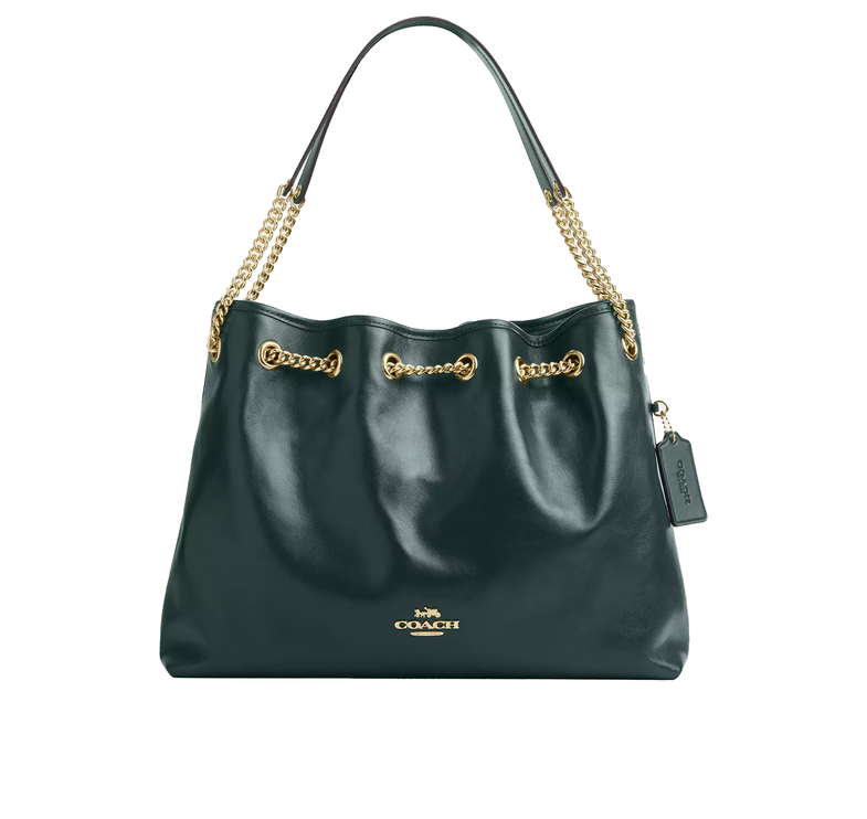 Coach Women's Evelyn Shoulder Bag Gold/Dark Teal
