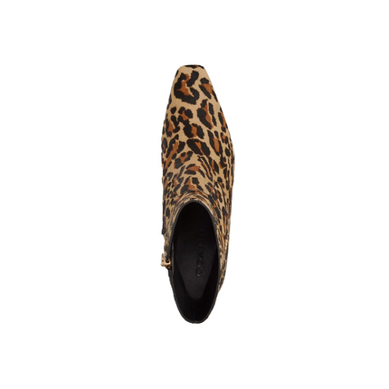 Coach Women's Kitten Heel Bootie With Leopard Print Tan & Black