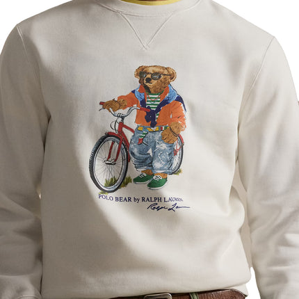 Polo Ralph Lauren Men's Polo Bear Fleece Sweatshirt White Summer Bear