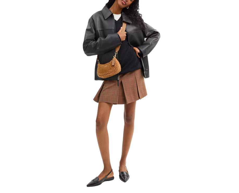 Coach Women's Teri Mini Crossbody Bag In Shearling Gold