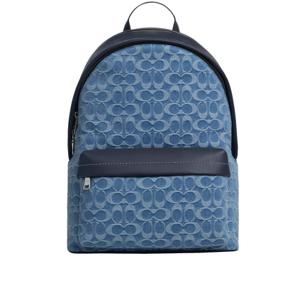 Coach Unisex Taylor Backpack In Signature Denim Silver/Denim