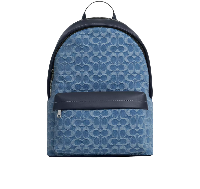 Coach Unisex Taylor Backpack In Signature Denim Silver/Denim