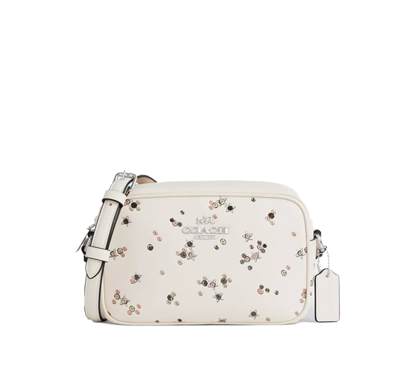 Coach Women's Mini Jamie Camera Bag With Star Print White/Silver