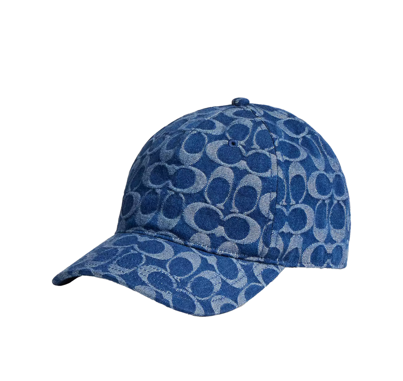 Coach Unisex Signature Denim Baseball Hat Denim